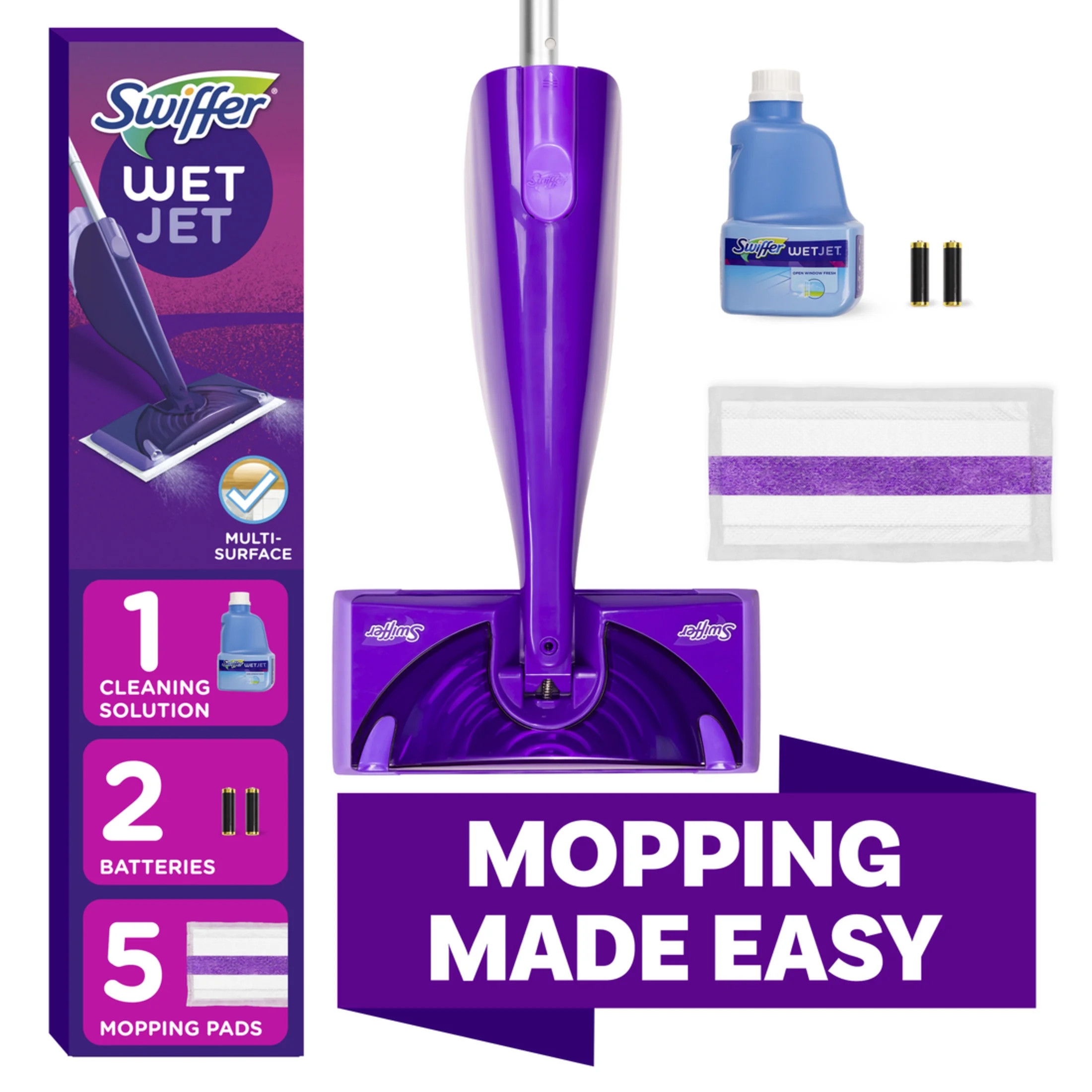 Swiffer Wet Jet Mop, Floor Cleaner for Mopping Wood, Laminate, Tile, Cleaning Set, Fresh Scent | Walmart (US)
