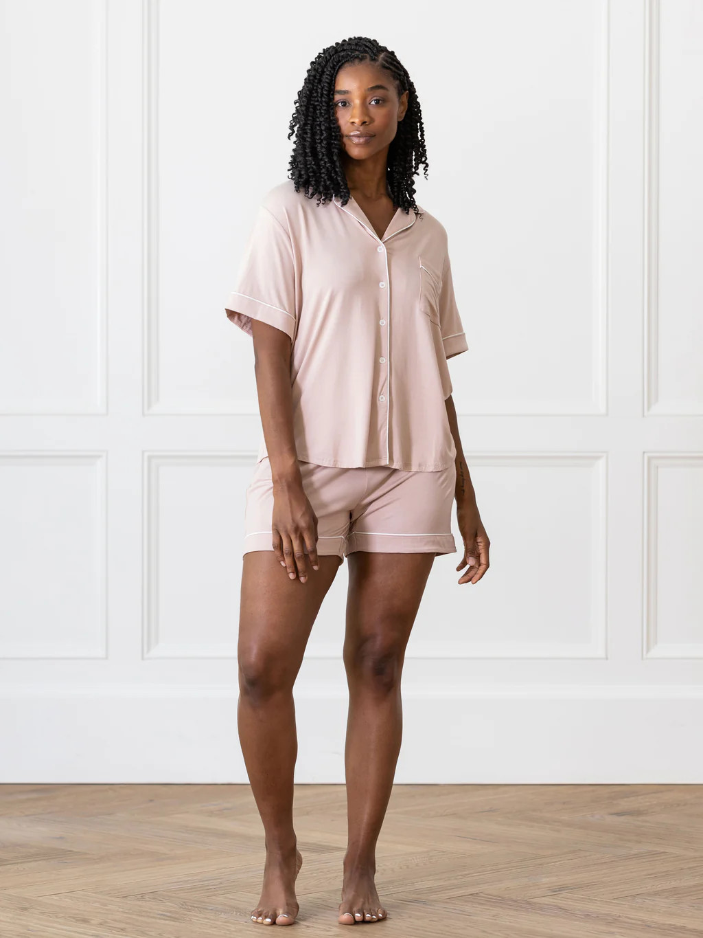Women's Stretch-Knit Short Sleeve Bamboo Pajama Set | Cozy Earth