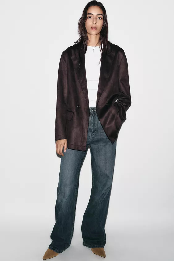 FAUX SUEDE BLAZER | Zara US