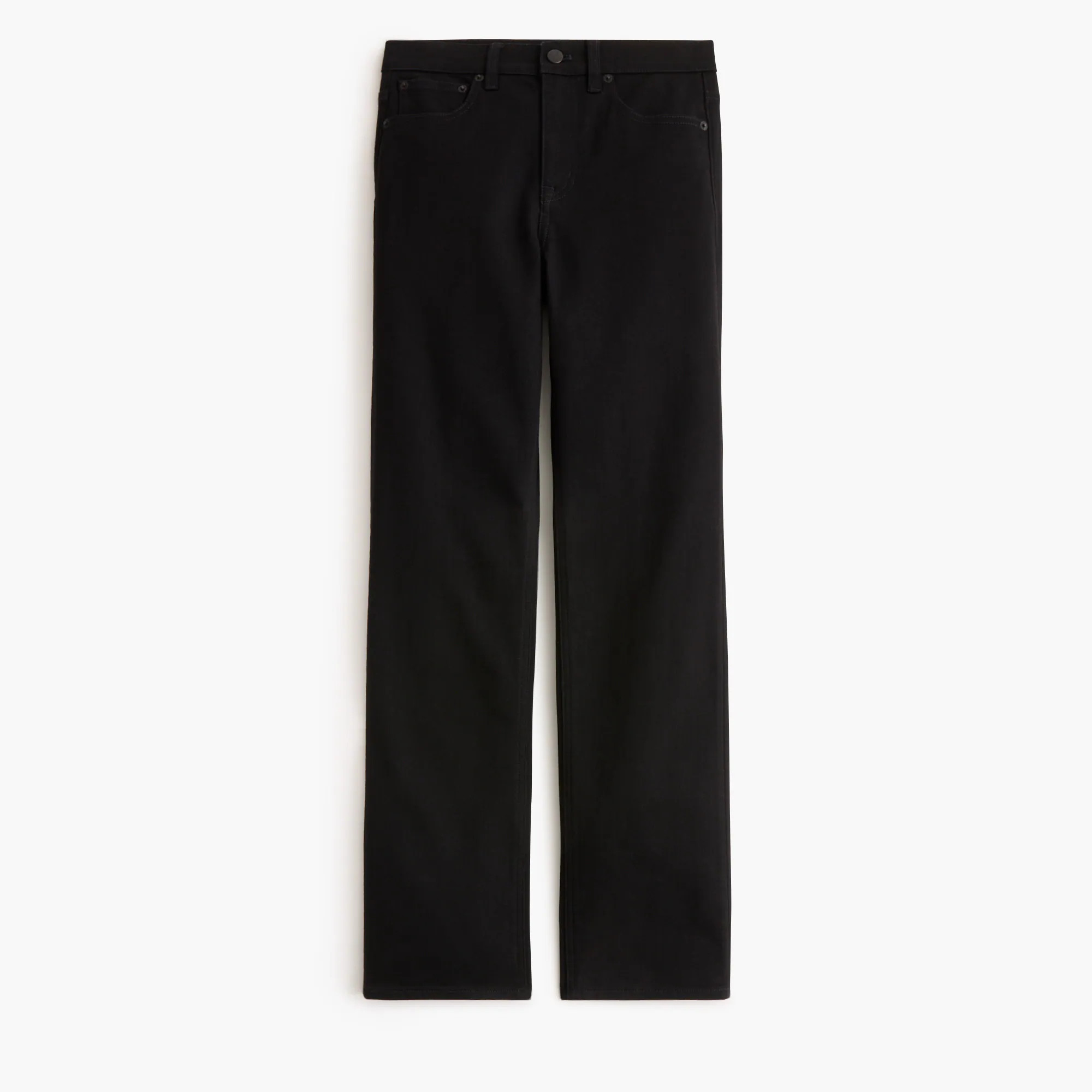 Mid-rise straight black jean in all-day stretch | J.Crew Factory