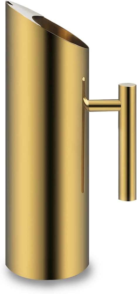 MUGLIO Stainless Steel Water Pithed 53oz Coffee Milk Carafe Frothing Cup Pitcher Jug with Handle ... | Amazon (US)