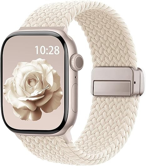 Braided Stretchy Band Compatible with Apple Watch Bands 38mm 40mm 41mm 42mm 44mm 45mm 46mm 49mm W... | Amazon (US)