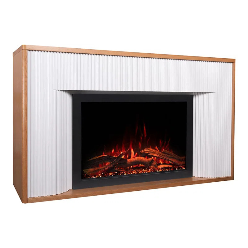 Modern Ember Arrie Smart Electric Fireplace Mantel Package | 33” Firebox Heater | Wi-Fi App | Wayfair North America