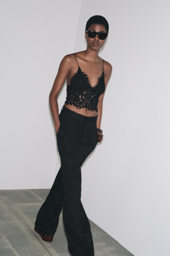 EMBROIDERED CROP TOP | Zara UK