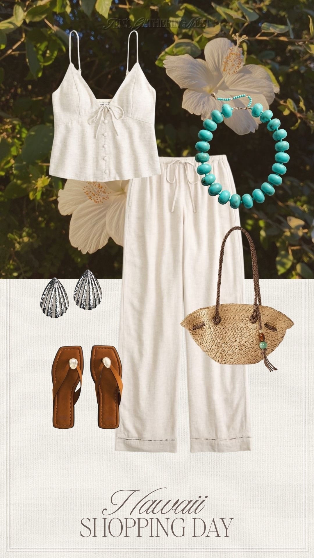 Easy vacation outfit. Breezy whites, woven textures and accessories you can throw on and go. 🌺🤍

#hm #abercrombiestyle #affordablefashion #hawaiioutfit #vacationstyle #linenlook #wovenbag #summerjewelry #resortwear #outfitinspo

#LTKootd #LTKSeasonal #LTKTravel