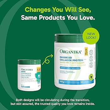Organika Canadian-Made Enhanced Collagen Powder - for Healthy Hair, Skin, Nails, and Joints. Hydr... | Amazon (CA)