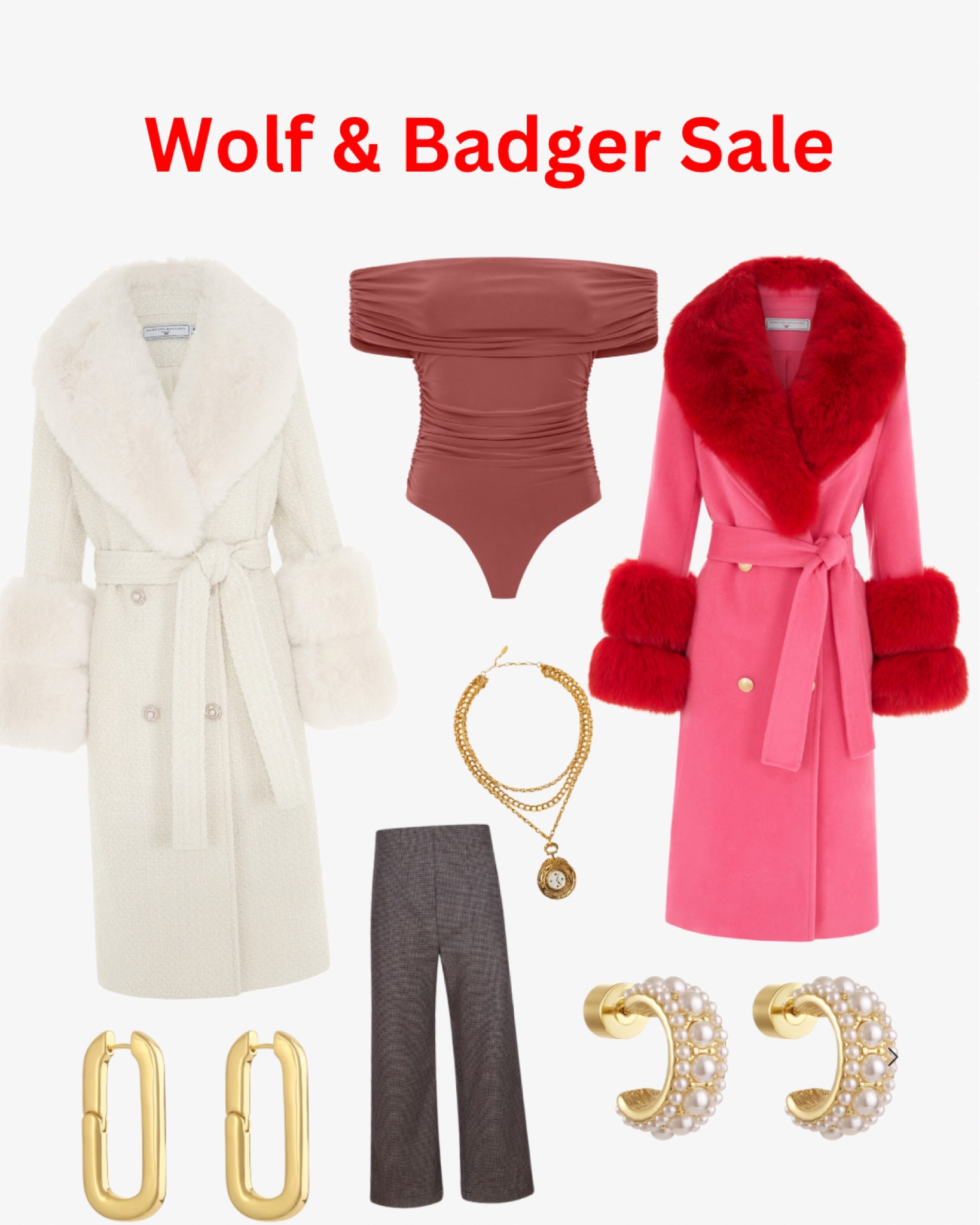 Major style moment alert! ✨ Don’t miss the Wolf & Badger Sale – snag these luxe winter essentials, from chic statement coats to elegant gold accessories, all for a steal. 🤍🔥 Which piece is your fave?  #LTKsale #WinterWardrobeGoals”

#LTKSeasonal #LTKWatchNow #LTKWorkwear