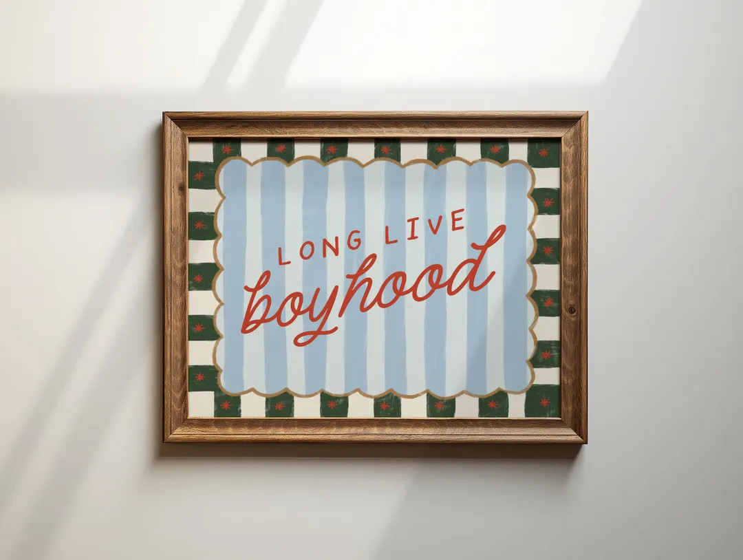 Long Live Boyhood Art Print | Printable Wall Art, Digital Download - Etsy | Etsy (US)