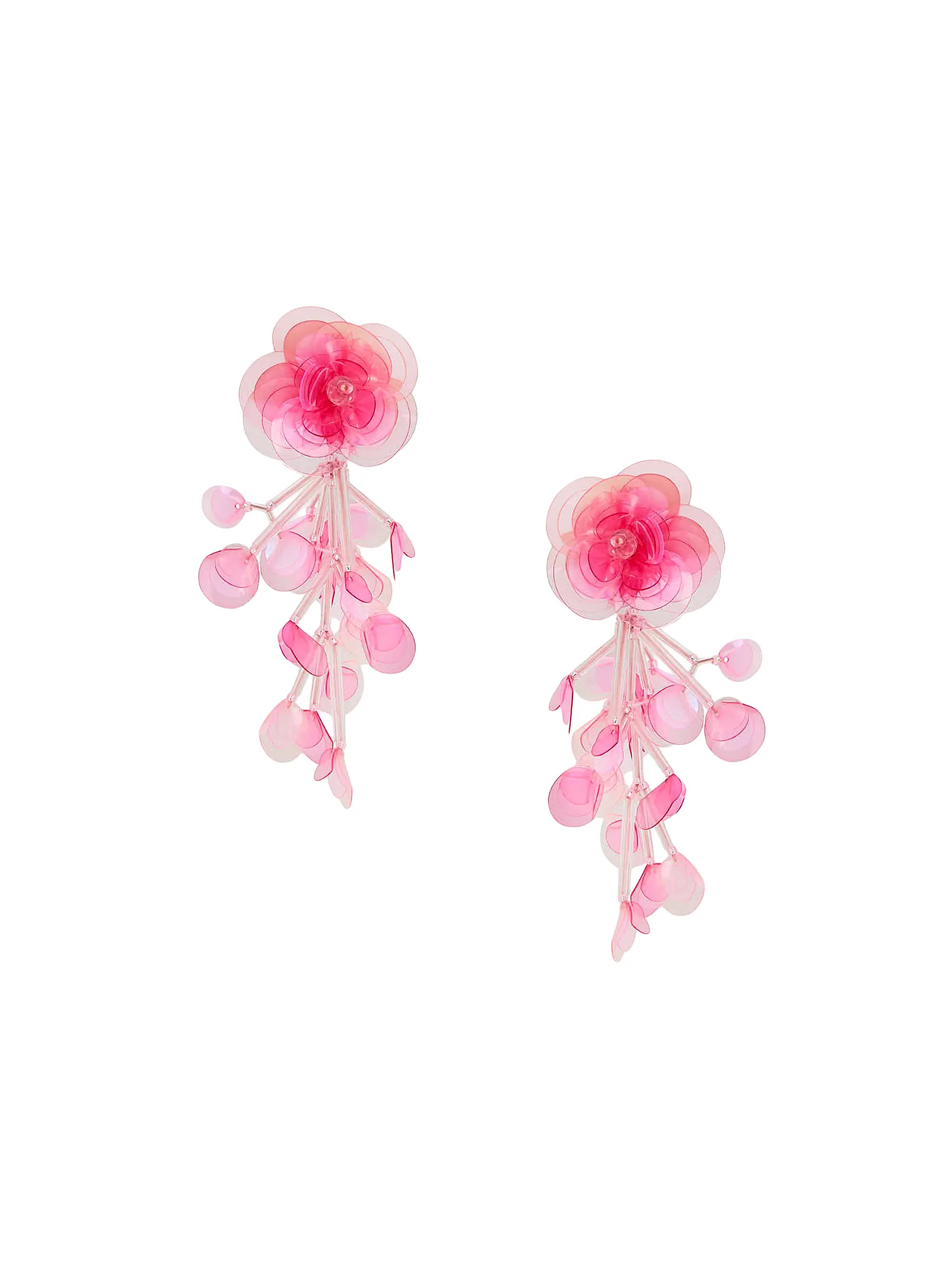 Sequin Flower Triple Drop Earrings | Saks Fifth Avenue