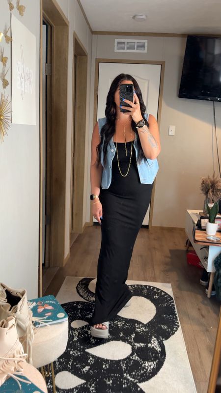 One of my absolute favorite looks for a day out! It also works for a date night outfit too 

Dress
Summer dress
Denim vest 
Summer outfit
Country concert outfit

#LTKMidsize #LTKStyleTip #LTKVideo