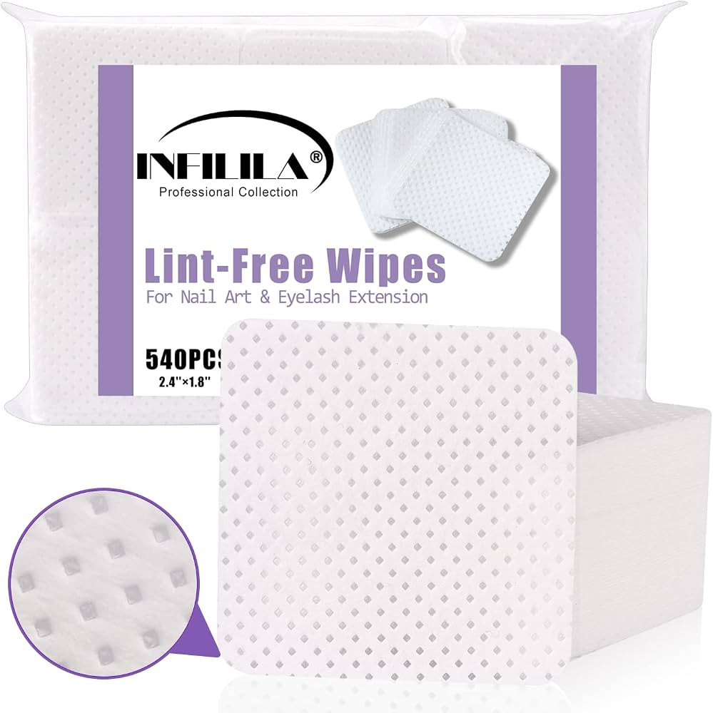 Lint Free Nail Wipes INFILILA Nail Polish Remover Wipes Eyelash Extension Wipes for Glue Bottle N... | Amazon (CA)