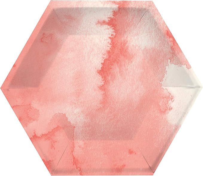 Creative Converting Watercolor Wash Pink Dessert Plates, 8" | Amazon (US)