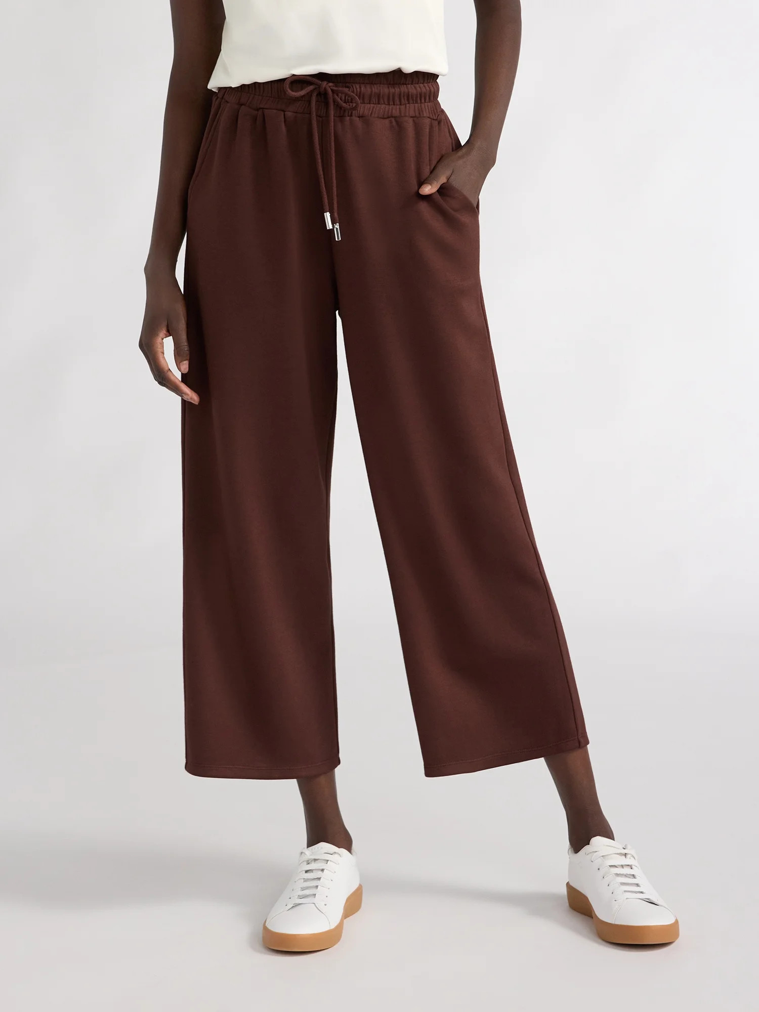 Scoop Women's Ultimate ScubaKnit Cropped Lounge Pants, Size XS-XXL - Walmart.com | Walmart (US)