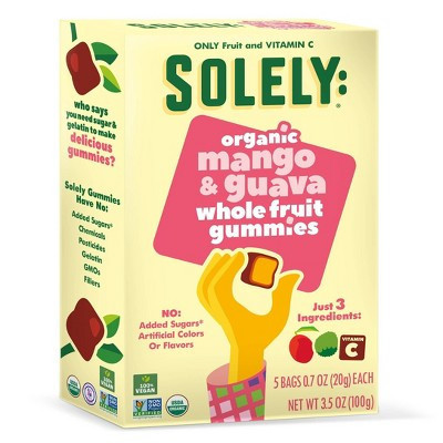 Solely Organic Mango & Guava Whole Fruit Gummies - 3.5oz/5ct | Target