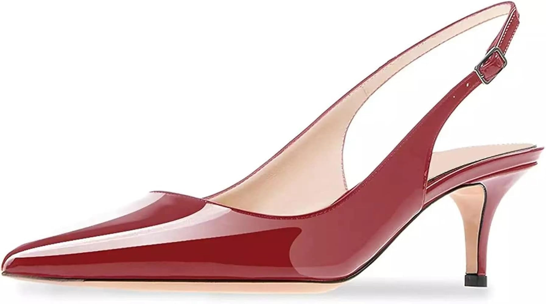 Axellion Sandals For Woman, Kitten Heel Pumps Pointed Toe Shoes Slip On Sandal Slingback Shoes Fo... | Amazon (US)