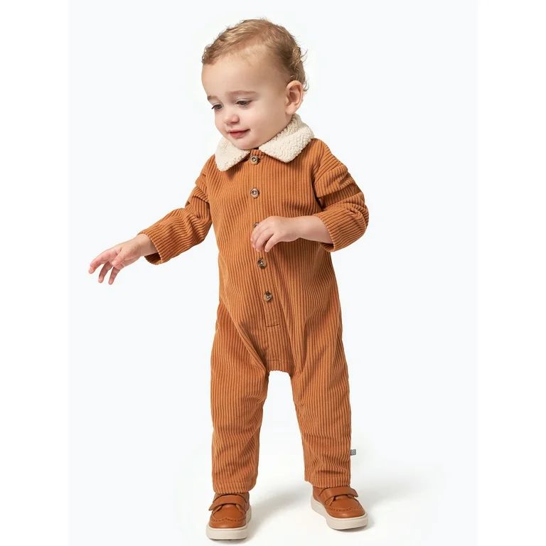 Modern Moments by Gerber Baby Boy Corduroy Romper, Sizes 0/3 Months - 24 Months | Walmart (US)