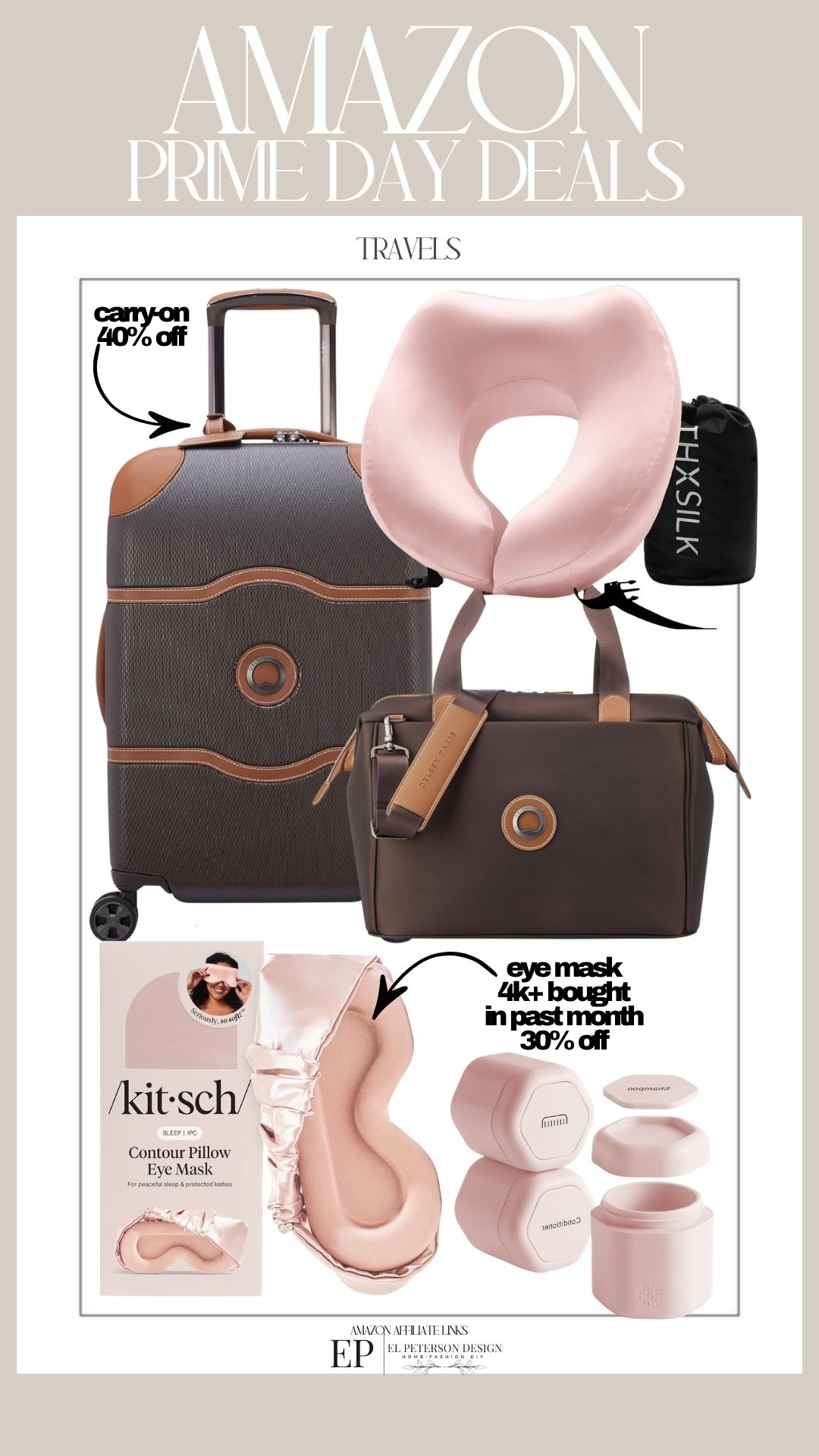Amazon Prime Day
Travel pillow
Suitcase
Travel bag
Eye cover
Shampoo and conditioner holder

#LTKSaleAlert