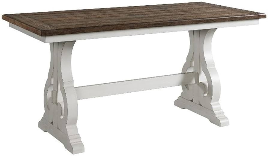 Drake Counter Table, Rustic White & French Oak | Amazon (US)