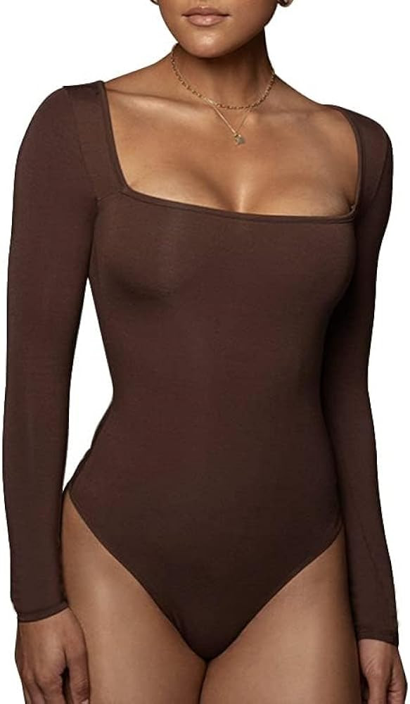 RoomTour Body donna a maniche lunghe, Scollatura a V Tops infradito per donna, Donna Tuta Aderent... | Amazon (IT)
