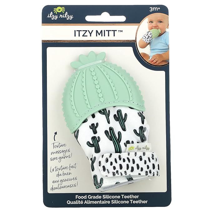 Itzy Ritzy Silicone Teething Mitt - Soothing Infant Teething Mitten with Adjustable Strap, Crinkl... | Amazon (US)