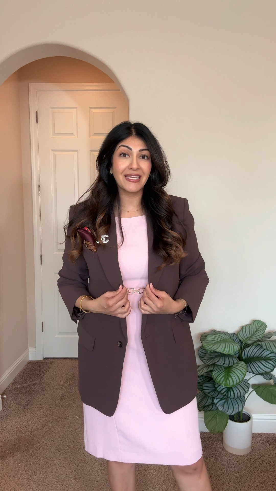 Conference style that’s equal parts polished and comfortable ✨ 

This dress + blazer combo is my go-to when I want to look professional, feel confident, and stay comfortable through long days of sessions and networking. Paired with walkable heels and a lightweight tote, it’s the perfect outfit for conferences, work events, or presentations where you want to feel put-together without sacrificing comfort.
Sizing for reference: I’m 5’8”, hourglass shape, typically a size 10–12 (M/L) and wearing a size 10 in both the dress and blazer for a tailored fit. 

Linking my exact pieces plus similar options so you can find your perfect conference look.

conference outfit women, professional conference style, dress and blazer outfit, work event outfit, business professional women, conference workwear inspiration

#LTKWorkwear #LTKMidsize #LTKootd