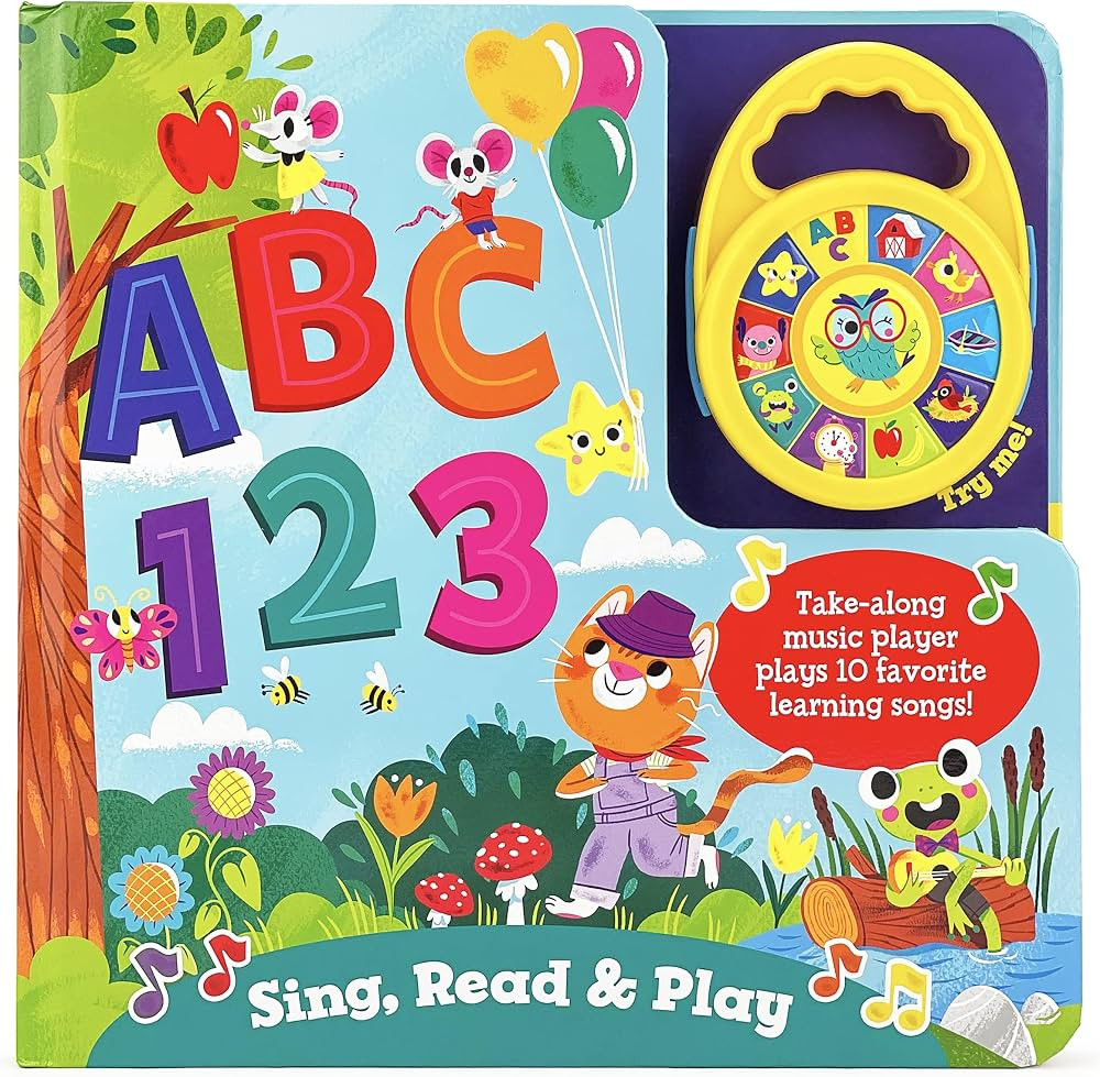 ABC 123 Sing, Read & Play - Children's Deluxe Music Player Toy and Board Book Set, Ages 1-5 | Amazon (US)