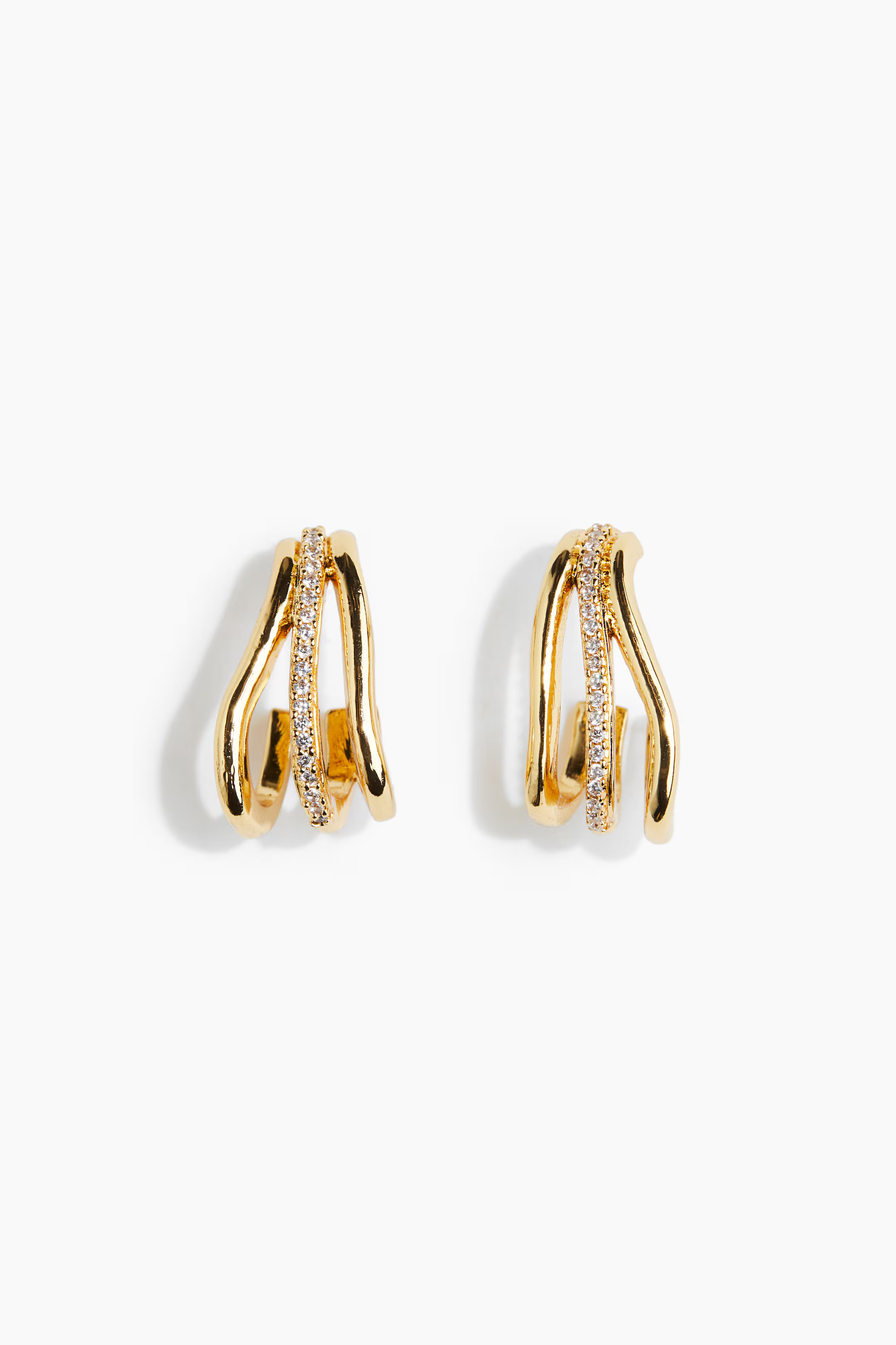 Gold-Plated Hoop Earrings - Gold-colored - Ladies | H&M US | H&M (US + CA)