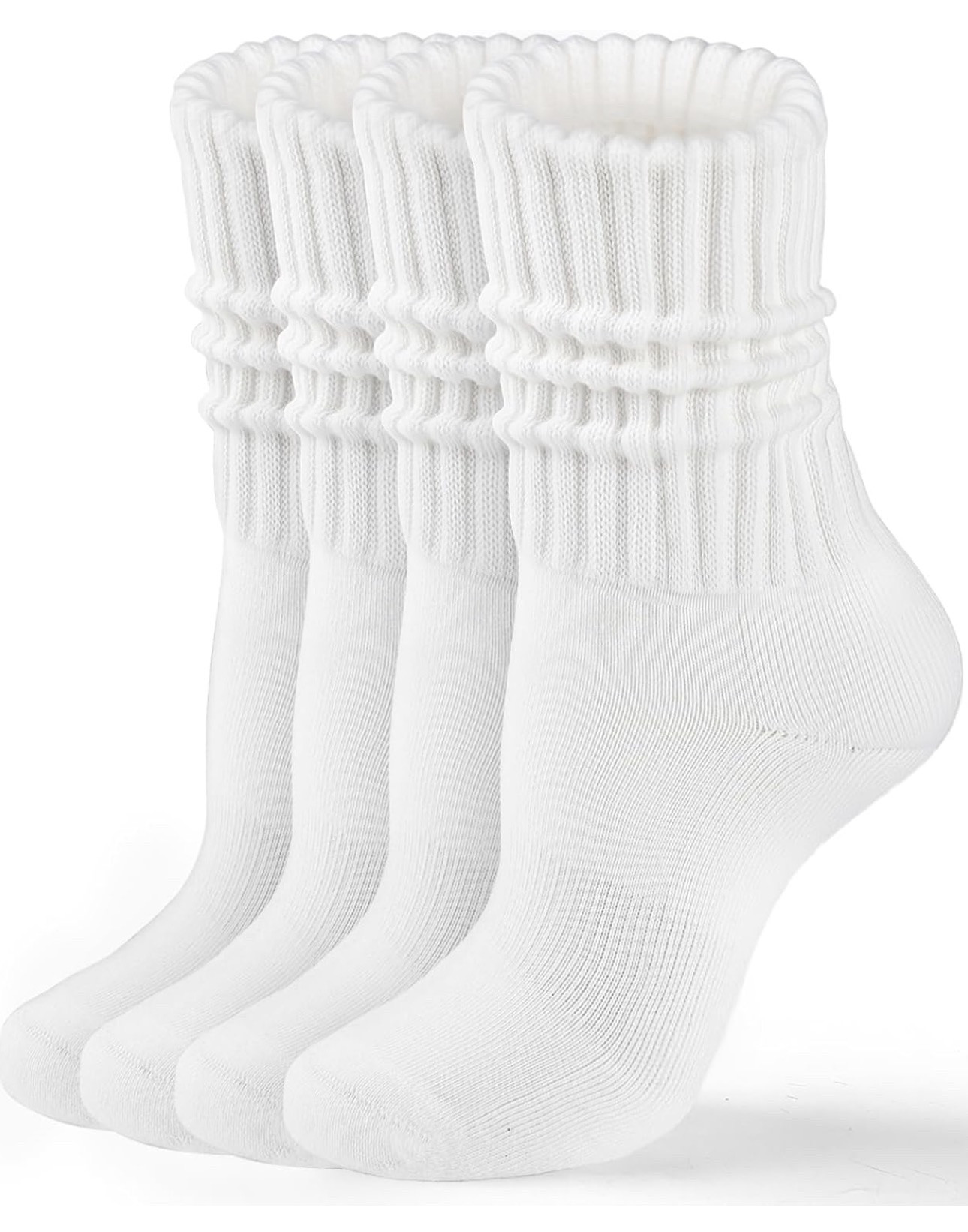 
HONGTEYA Crew Socks for Women Cozy Cotton Slouchy Athletic Socks Slouch Boot Calf Workout Socks Size 5-11 fitness workout outfit 