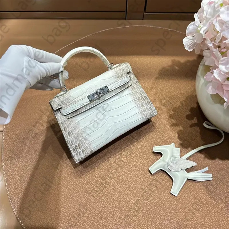 Himalayan 28cm tote real shinny Niloticus crocodile shoulder bag brand purse luxury handbag fully... | DHGate