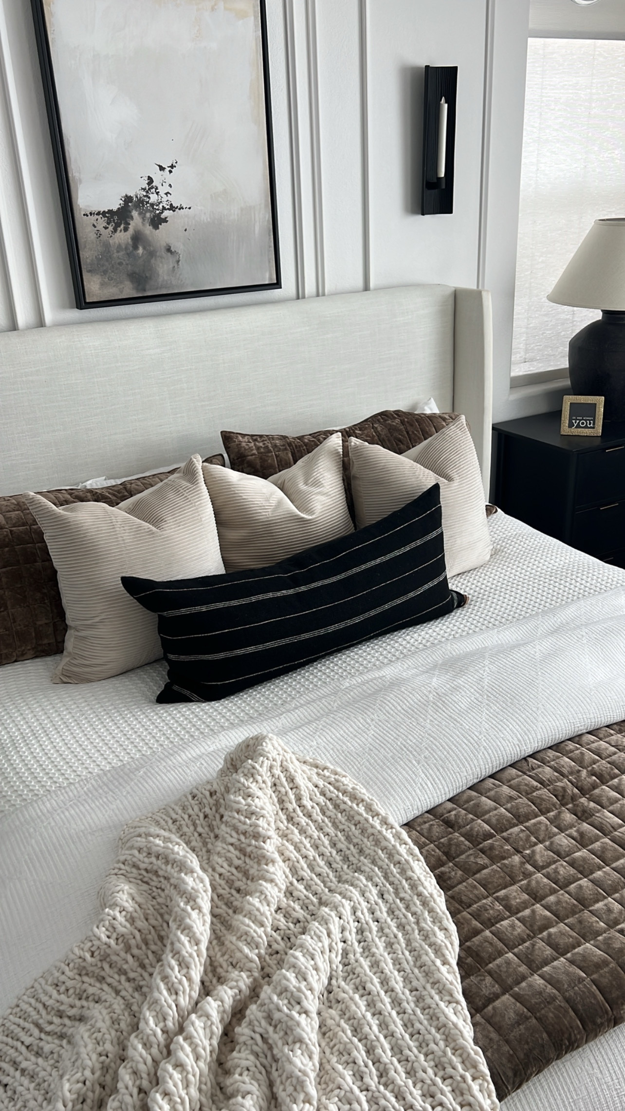 Refresh your bedroom with neutral bedding, neutral spring bedroom decor, velvet quilt, end of the bed bench, sand beige pillow covers, neutral abstract wall art, linen bed framee

#LTKWatchNow #LTKSeasonal #LTKHome