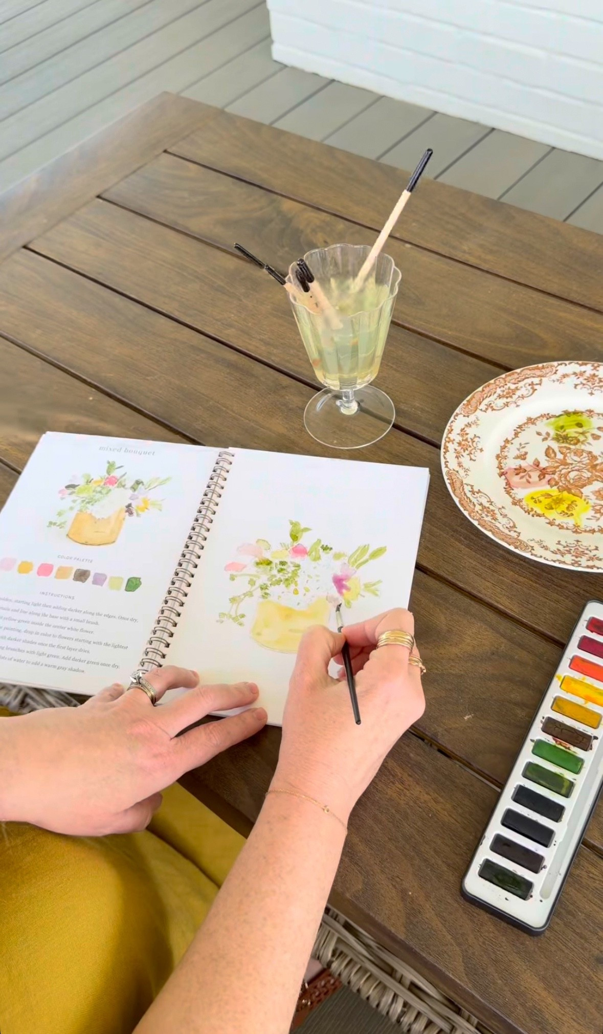 Painting on the deck with one of my favorites! The bouquet book is so cheery!

#LTKHome #LTKdayinmylife #LTKOver40