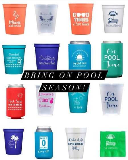 Perfect party cups for all the summer pool parties! Beach bash, lake days, and spring or summer vacation times!

#LTKswim #LTKSeasonal #LTKfamily