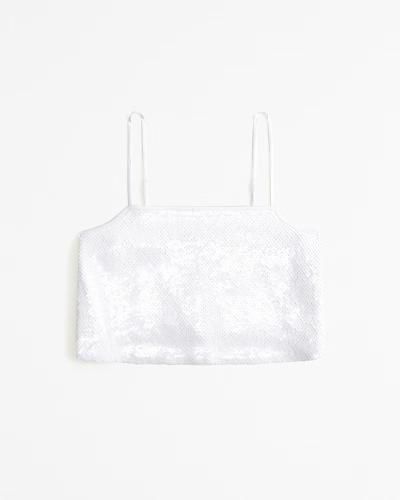 Women's Sequin Squareneck Set Top | Women's Tops | Abercrombie.com | Abercrombie & Fitch (US)