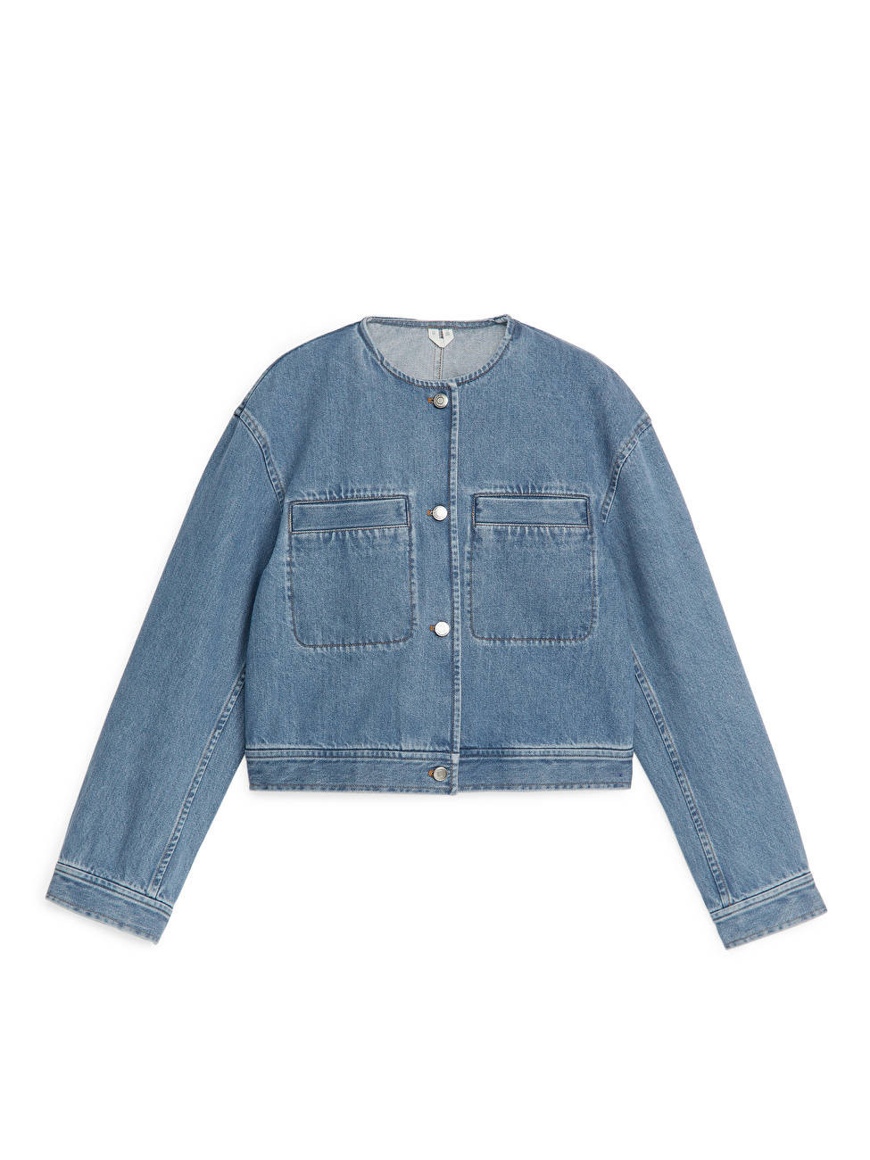Collarless Denim Jacket | ARKET (US&UK)
