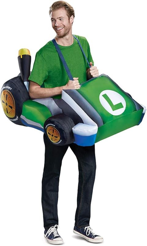 Disguise Luigi Kart Inflatable Adult Costume | Amazon (US)