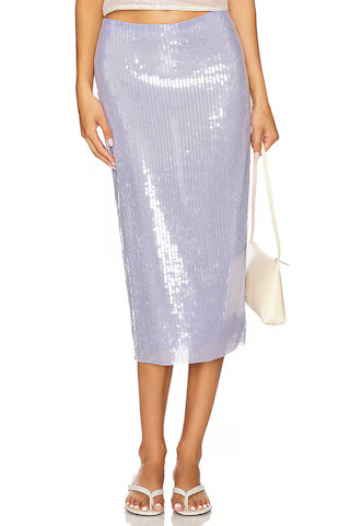 Monse Sheer Sequin Pencil Skirt in Lilac from Revolve.com | Revolve Clothing (Global)