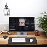 Capra Leather Mouse Keyboard Pad for Men, Dark Brown Desk Mat Blotter, Handmade Laptop Office Suppli | Amazon (US)