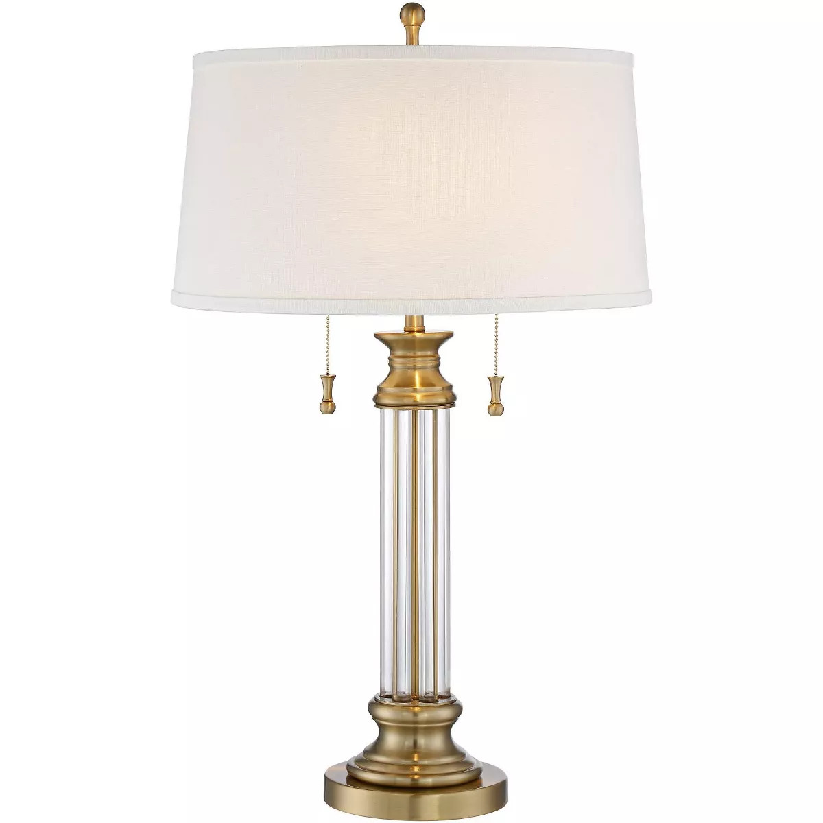 Vienna Full Spectrum Rolland Table Lamps 30" Tall Antique Brass Crystal with Table Top Dimmer Off... | Target
