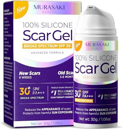 Silicone Scar Gel Scar Cream: SPF 30 Advanced Medical-Grade Formula for Surgical Scars, C-Section... | Amazon (US)
