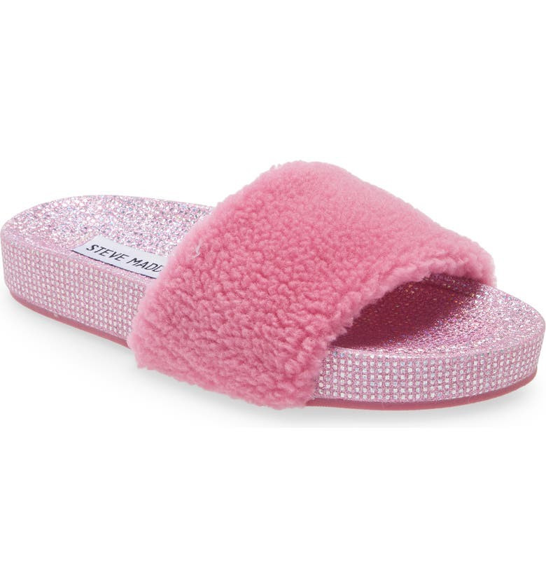 JShear Faux Shearling Slide Sandal | Nordstrom