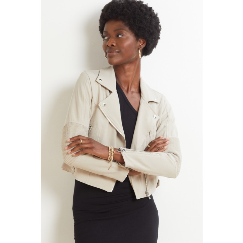 BLANKNYC Songbird Crepe Moto Jacket | EVEREVE | Evereve