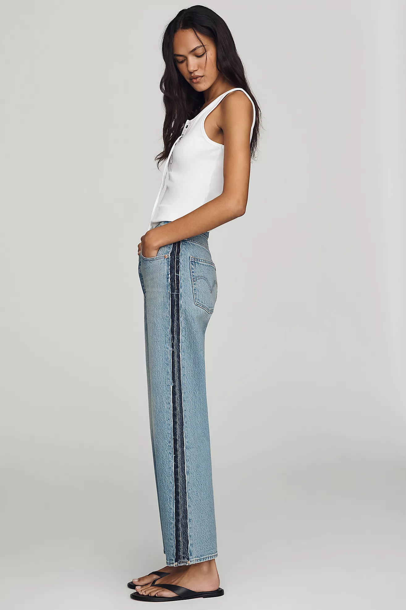 Levi's Ribcage High-Rise Straight-Leg Jeans | Anthropologie (US)