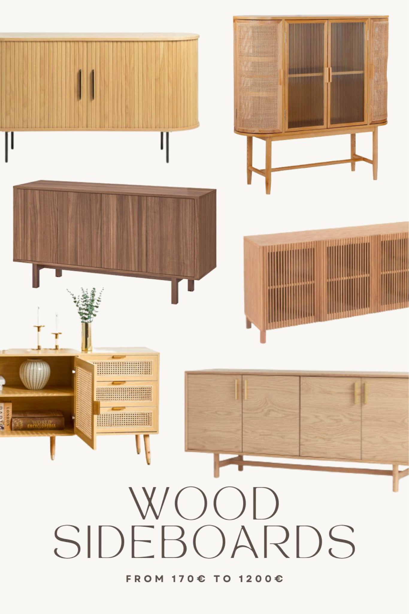 Wooden sideboards with storage & style! Whether your budget is under 500€ or over 1000€, I've got you covered ✨