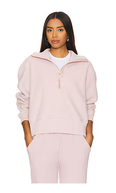 Varley Roselle Half Zip Sweatshirt in Burnished Lilac from Revolve.com | Revolve Clothing (Global)