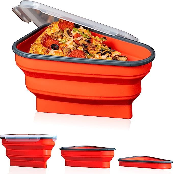 The Perfect Pizza Pack™ - Reusable Pizza Storage Container with 5 Microwavable Serving Trays - ... | Amazon (US)