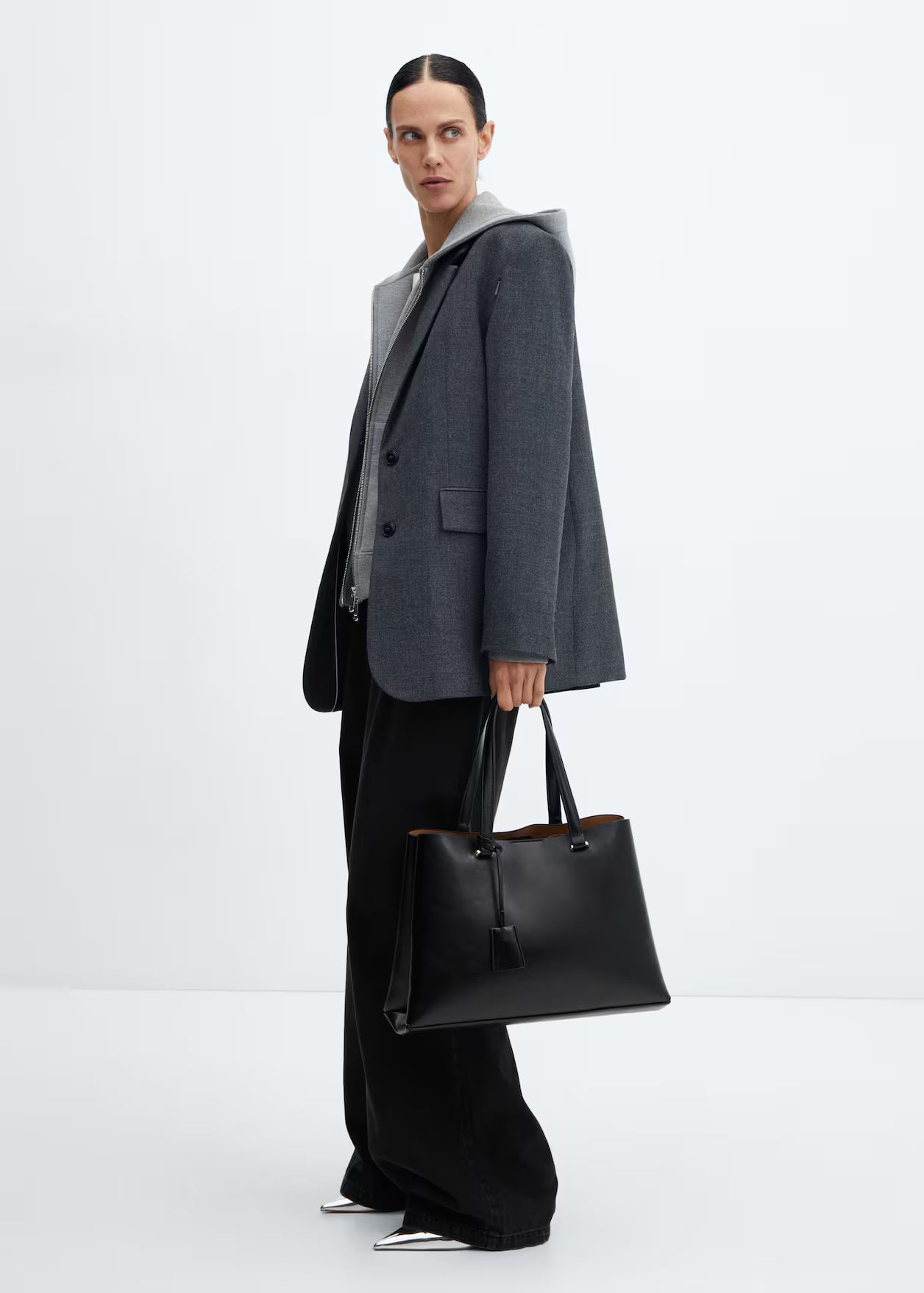 Double compartment shopper bag | MANGO (UK)