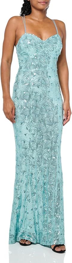 Speechless Women's Sleeveless Maxi Sequined Party Slip Dress | Amazon (US)