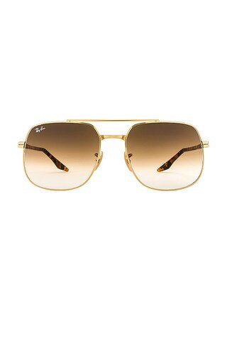 Ray-Ban Metal Square in Gold from Revolve.com | Revolve Clothing (Global)