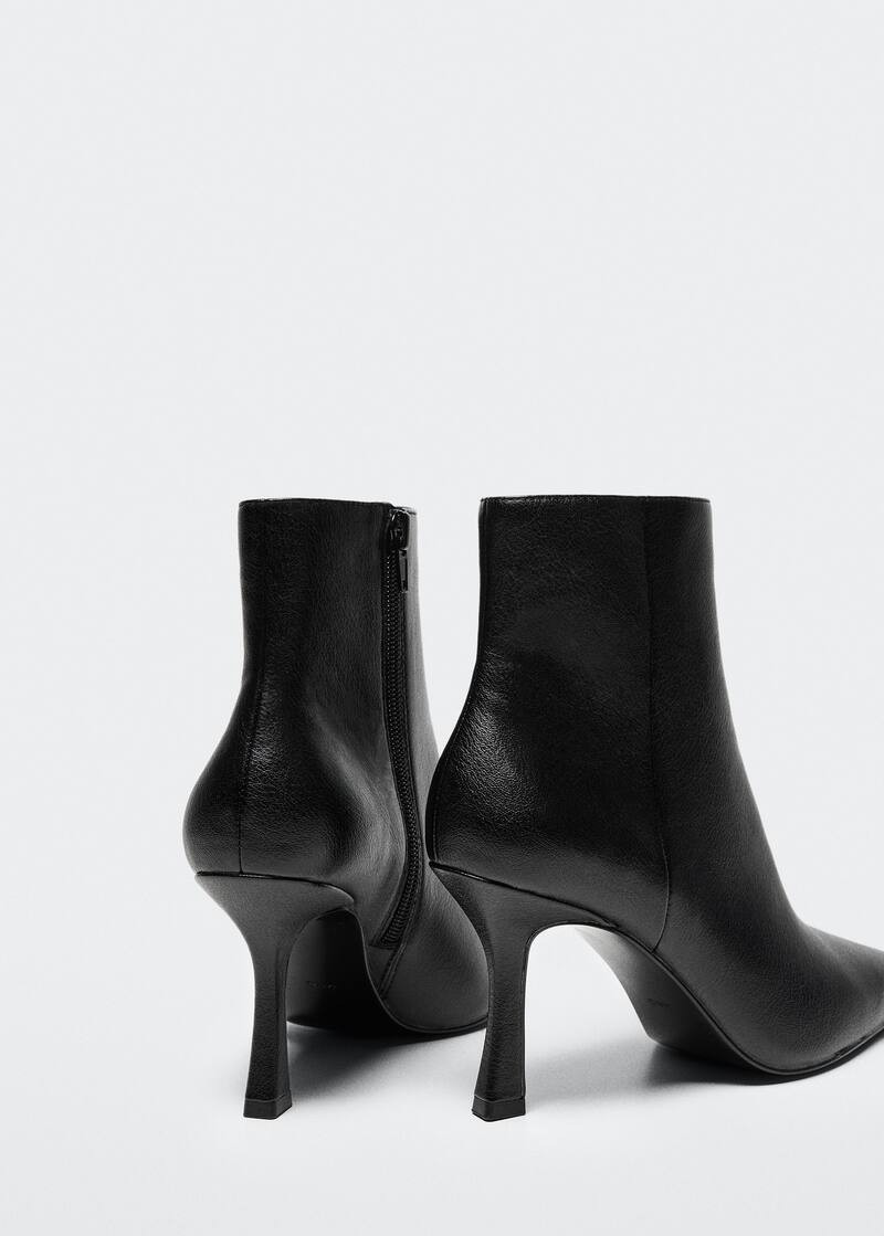 Squared toe leather ankle boots -  Women | Mango USA | MANGO (US)