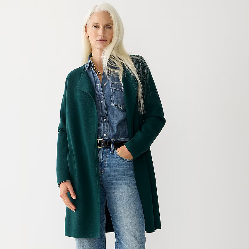 Juliette collarless sweater-blazer | J. Crew US